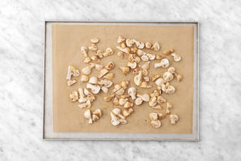 Prep and broil mushrooms