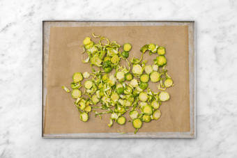 Rosta brysselkål och kyckling