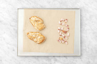 Ugnsstek kyckling och bacon