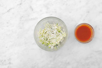 Prep slaw and sauce