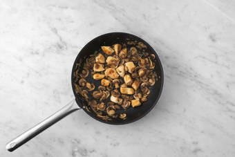 Fry the Chicken and Mushrooms