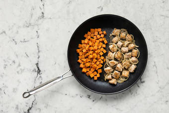 Cook chicken and make curry