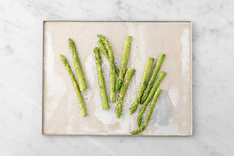 Prep and broil asparagus