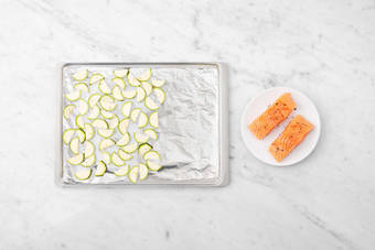 Prep zucchini and tilapia