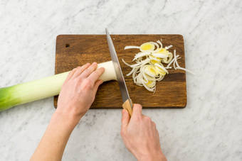 Stek kjøttdeig og purre