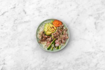 Arrange the Poke Bowls