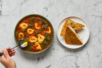 MAKE GARLIC BREAD & SERVE