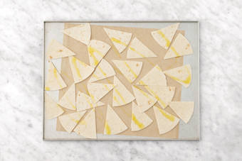 Bake the tortilla chips