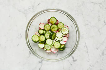Marinate veggies and prep flatbreads