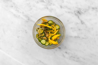 Make slaw and grill tofu