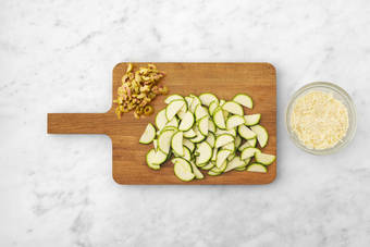 Gratiner tomat og zucchini