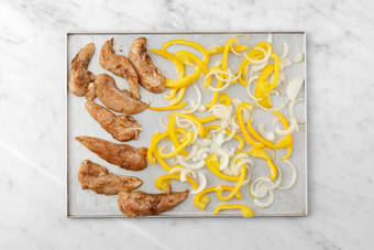 Roast veggies and chicken