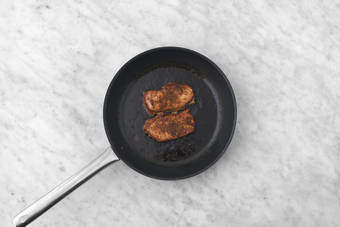 Cook the pork steaks