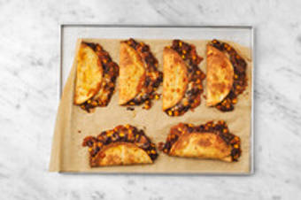 Bake the quesadillas 