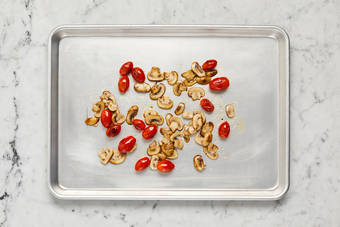 Prep and cook mushrooms