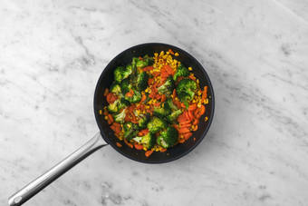 Smørdamp grøntsager