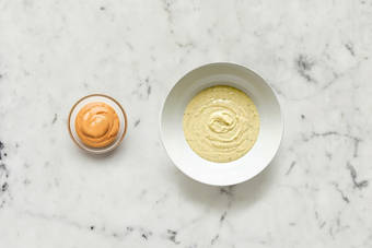 Make dressing and spread