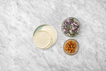 Make the salsa & assemble the slaw