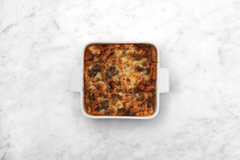 Grill the pasta bake