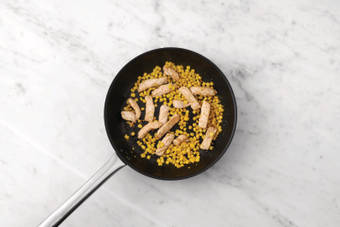 Cook the pork & corn