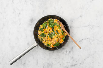 Cook the cauli-broccoli rice