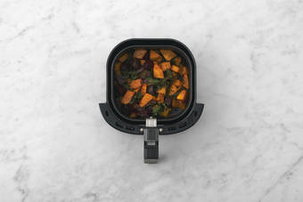 Air fry the veggies