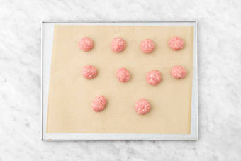 Form and roast Beyond Meat® meatballs