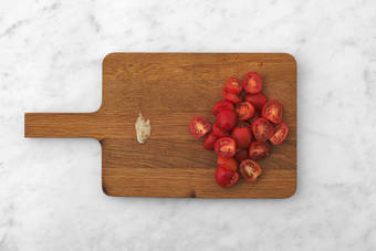 Prep tomatoes and turkey