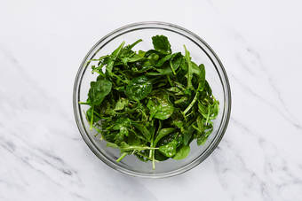 Make parmesan greens