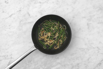 Poêler les haricots verts