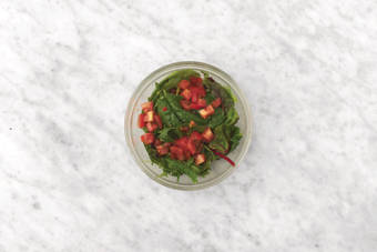 Make the glaze & salad