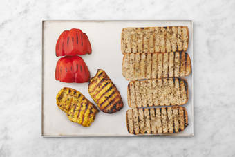 Toast buns and grill chicken