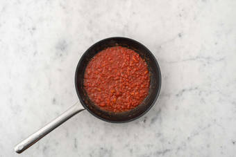 Cook sausage and and make sauce