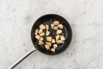 Cook the bacon, chicken & veggies