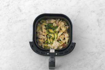 Cook the Brussels sprouts & croutons