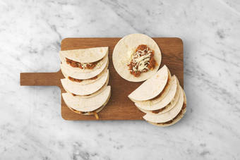 Förbered quesadillas