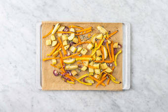 Enfourner les légumes