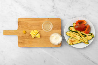 Prep and make lemon aioli