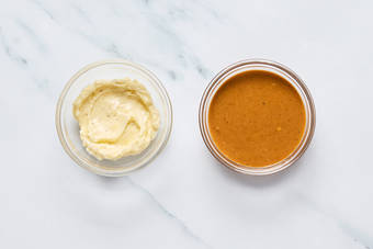 Make garlic butter and BBQ mayo