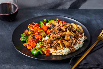 Finish mash and serve