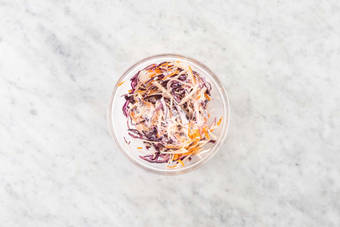 Pickle onions and make slaw