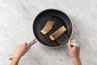 Cook the salmon