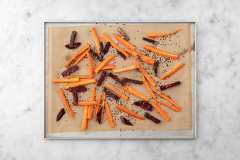 Bake the veggie fries