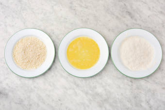 Set up the crumbing station