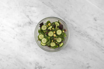 Toss the salad & cook the haloumi