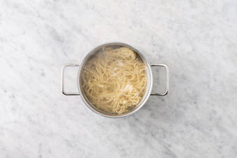 Cook the egg noodles