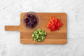 Prep and dress cabbage