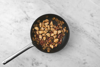 Fry the Bacon and Mushrooms