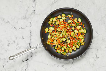 Prep and cook veggies