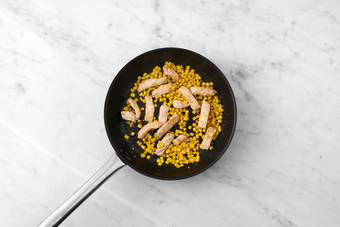 Cook the pork & corn